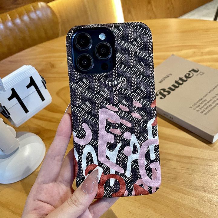 goyard風 iphone 15プロ 