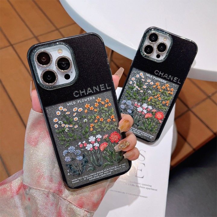 可愛い chanel風 iphone 14 プロ スマホケース