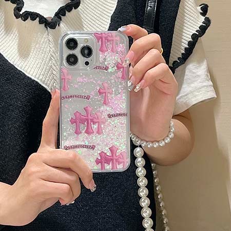 iphone15 スマホケース クロームハーツ風 