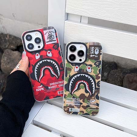 ア・ベイシング・エイプ風 ケース iphone15プラス 