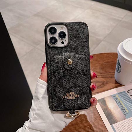 少女 coach風 アイホン 15pro スマホケース