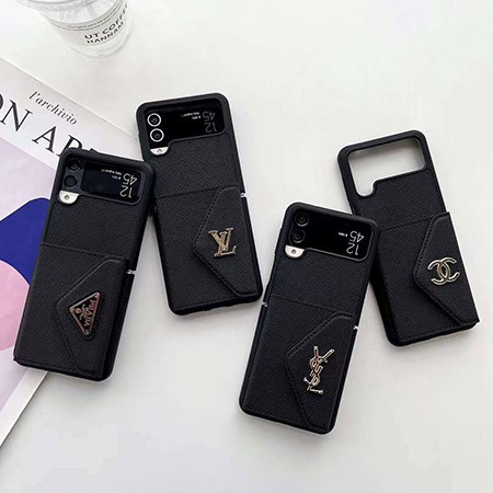 チェック柄 ギャラクシー ZFlip3 ケース chanel シャネル 