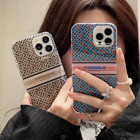 ソフト ハイブランド カバー iphone 15pro max バーバリー風 