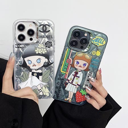 iphone 12 GG風 携帯ケース ホットスタンプ （シルバー ）