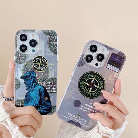メンズ ハイブランド 携帯ケース アイフォン 15pro ストーンアイランド風 