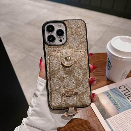 少女 coach風 アイホン 15pro スマホケース