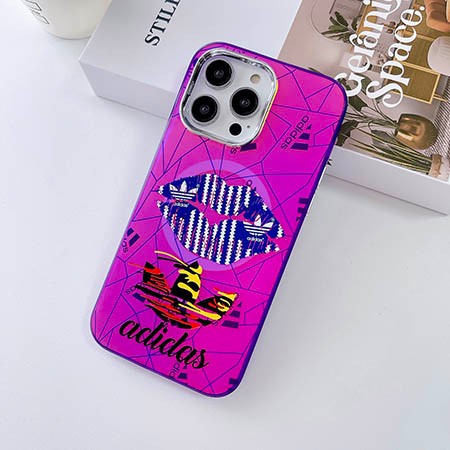 adidas風 マグネット アイフォーン 15