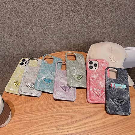prada スマホケース アイフォン 14pro  チェック柄