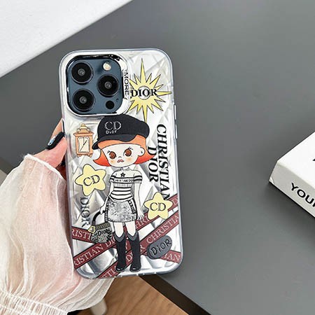 アイホン 15 ケースdior風 ホットスタンプ （シルバー ）