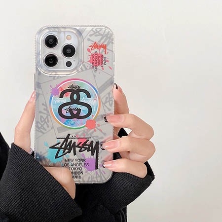 ハイブランド カバー アイフォーン14promax ステューシー stussy 