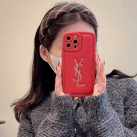 アイフォン14pro イヴサンローラン風 スマホケース  カラフル