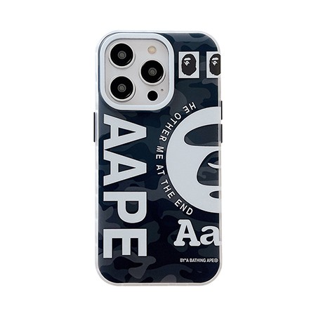 アイフォン12 aape風 カバー  楕円形
