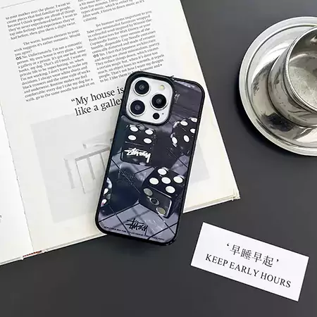 ステューシー風 アイホン 16 スマホケース  メンズ