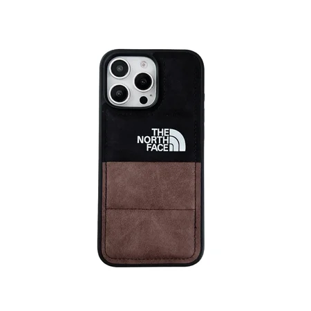 iphone17アイホン 16pro max 携帯ケース the north face風  オレンジ