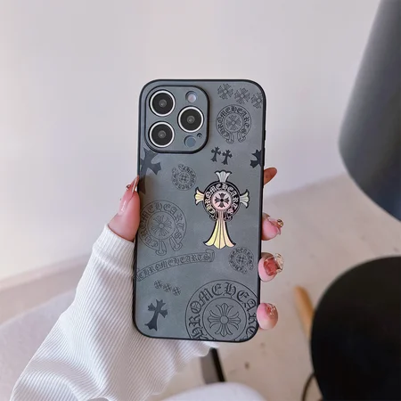 iphone17ロゴ型押し iphone16promax ケース クロームハーツ風 
